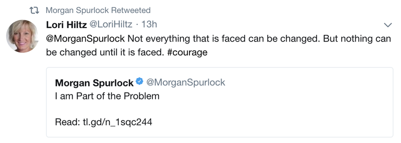 Illustration for article titled Morgan Spurlock Admits to Past Sexual Misconduct In Social Media Post, Says He's 'Part Of the Problem'